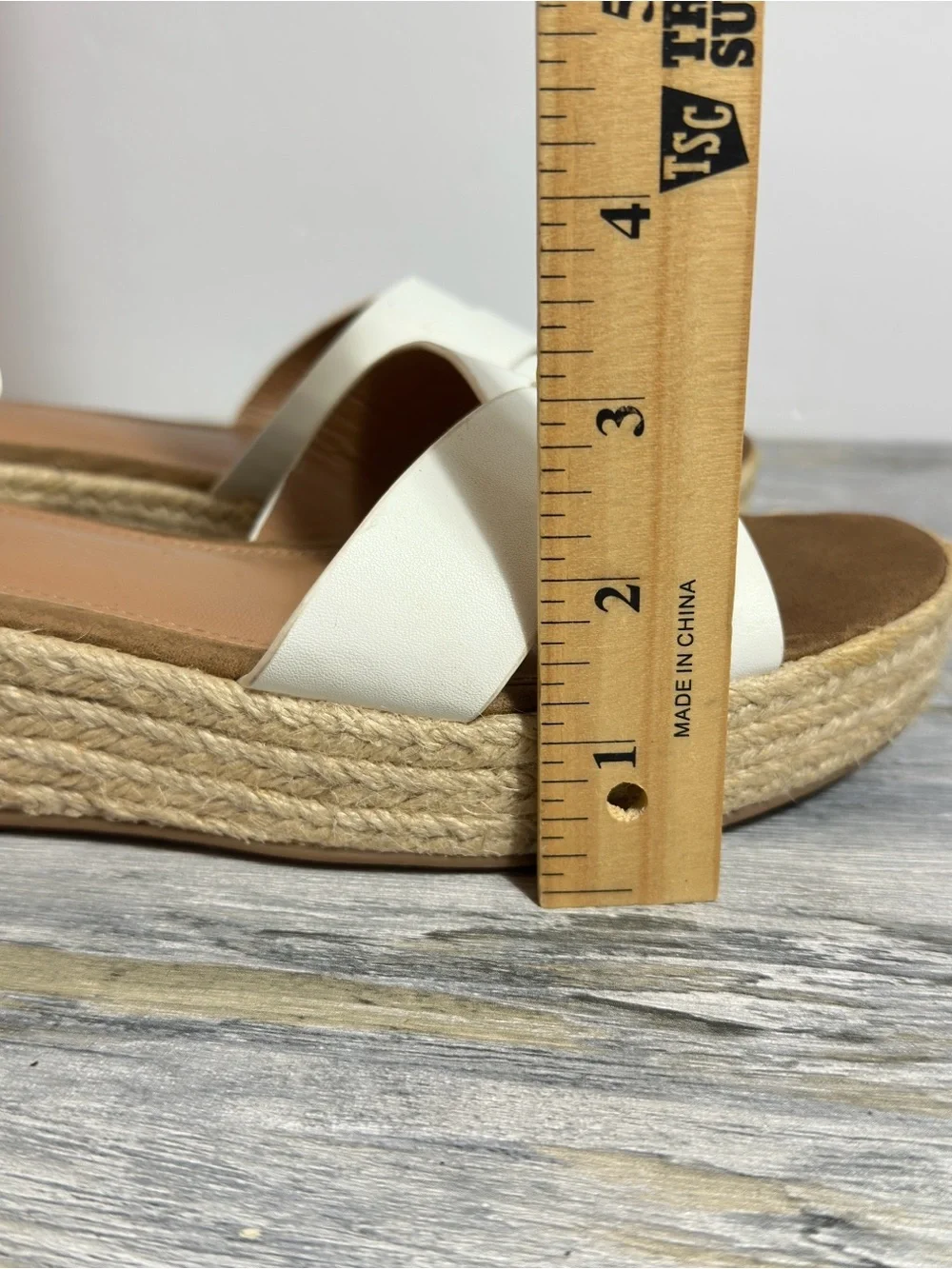 Yellow Box‎ Wedge Slide Sandals with Rhinestone Buckle - Bronze women’s size 7.5